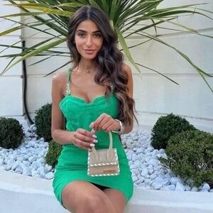 Zara Chain Strap Mini Corset Dress